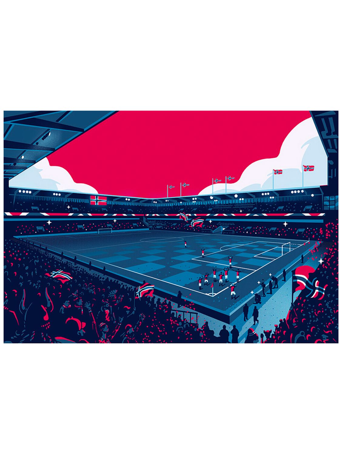 Ullevaal Stadion: &quot;Alt for Norge&quot; - Signert kunsttrykk