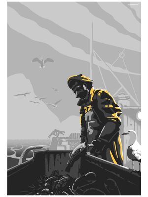 Fisherman and his friends - Design poster
