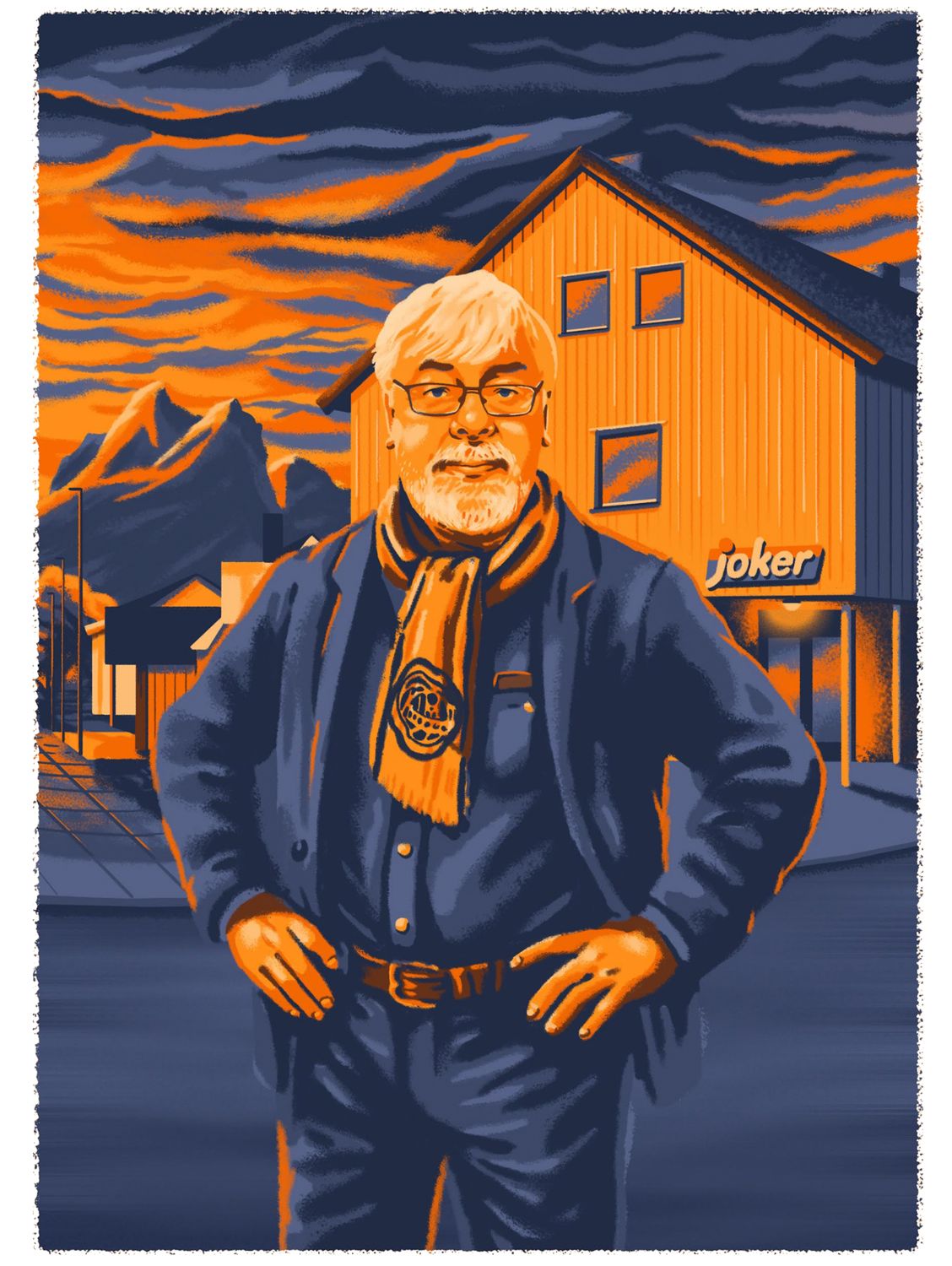 Portrett med landskap
