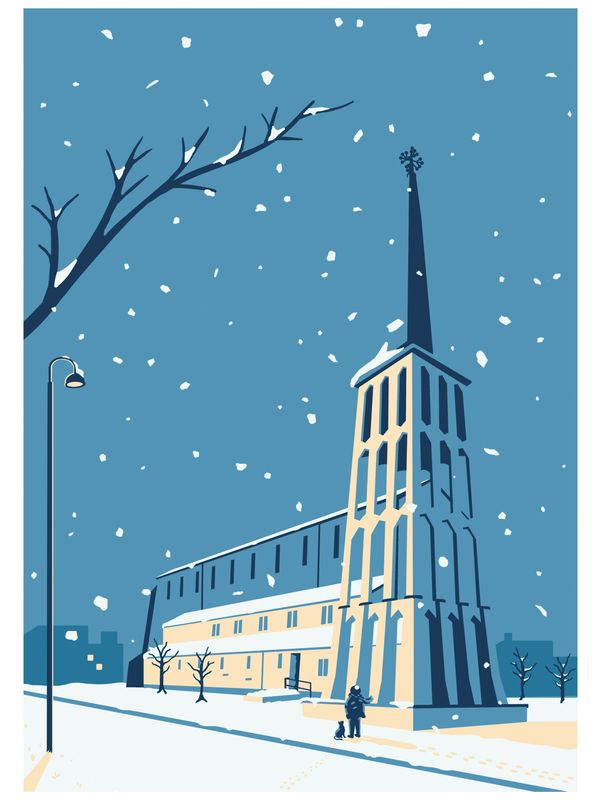 Bodø: "Snowfall" - Design poster