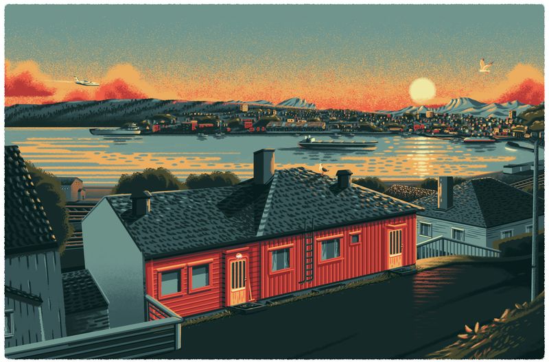 Digital drawn landscape custom