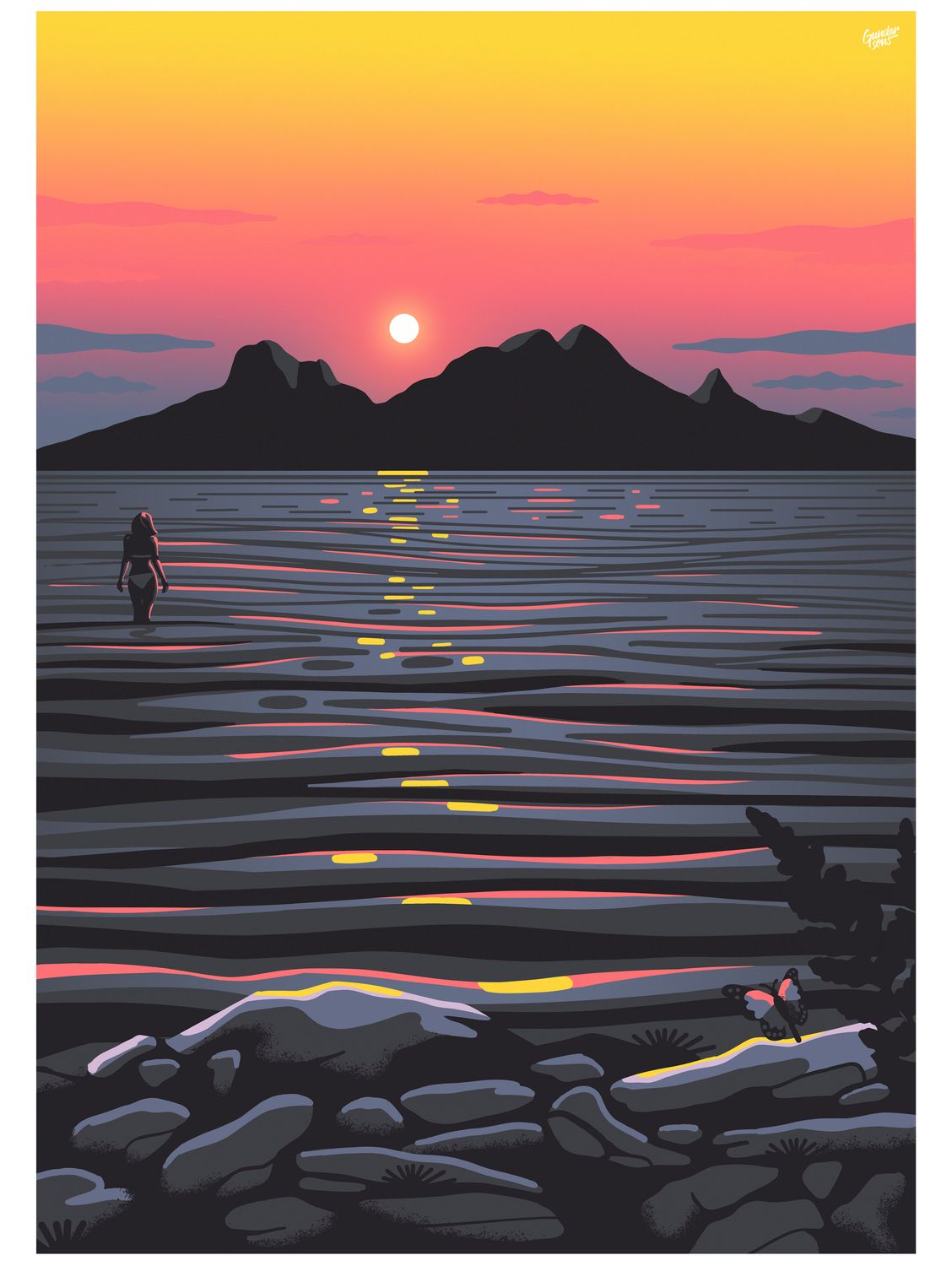 "Midnight summer" - Design Poster