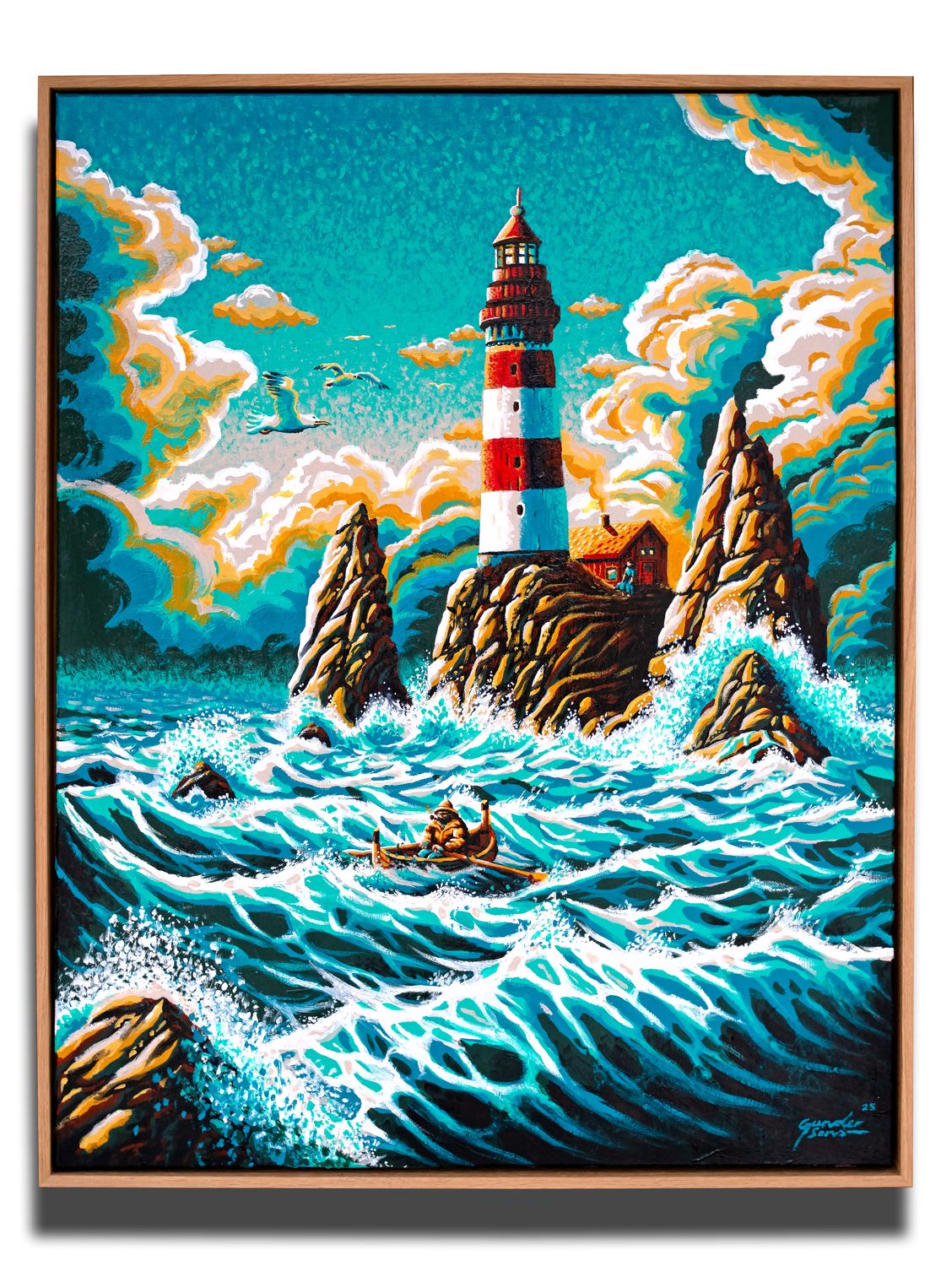"Nordavind" - Original painting with frame