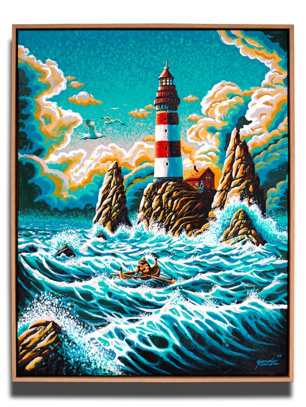 "Nordavind" - Original painting with frame