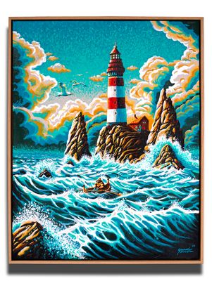 "Nordavind" - Original painting with frame