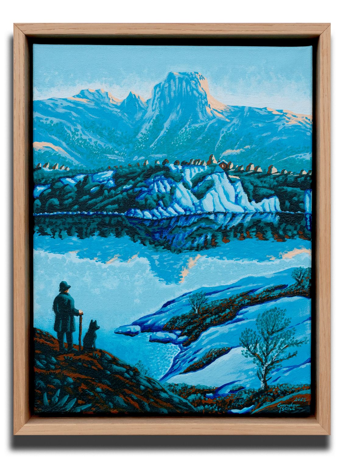 "Mitt stille vann" - Original painting with frame