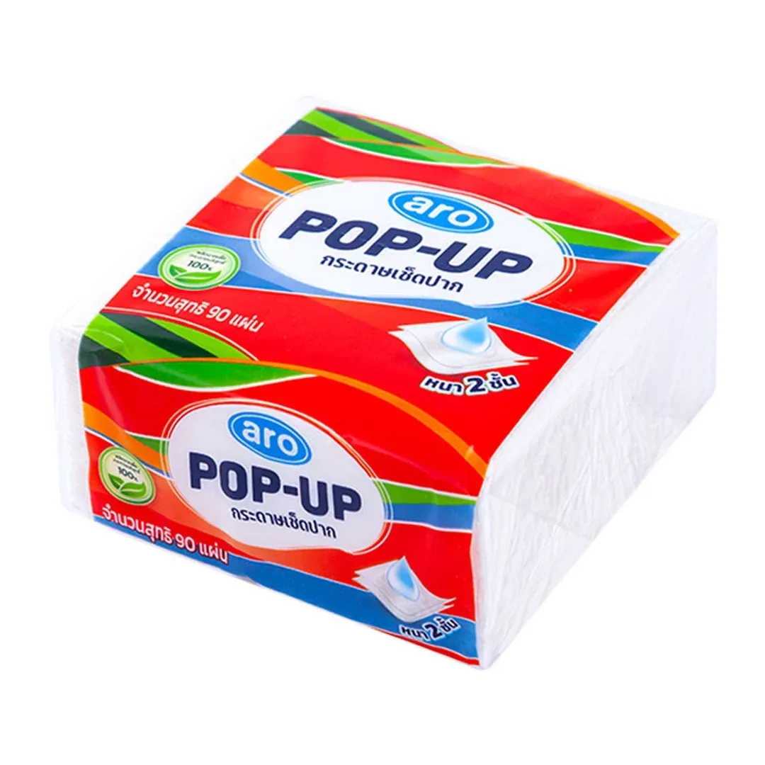 เอโร่ กระดาษเช็ดปาก ป๊อปอัพ 90 แผ่น 30 ห่อ