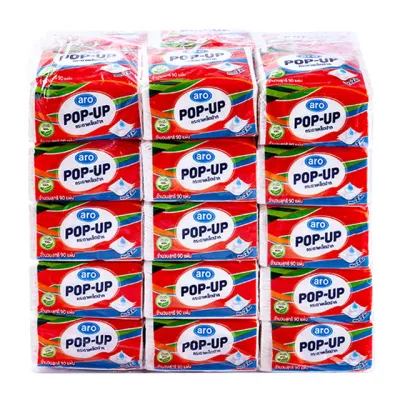 เอโร่ กระดาษเช็ดปาก ป๊อปอัพ 90 แผ่น 30 ห่อ