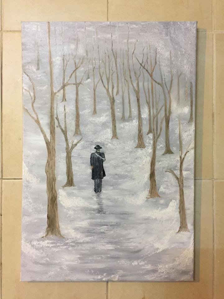 لوحة ألوان زيتي