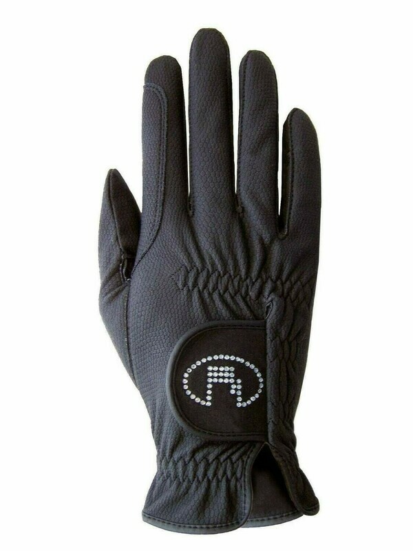 Gants Lisboa Swarovski noir by ROECKL