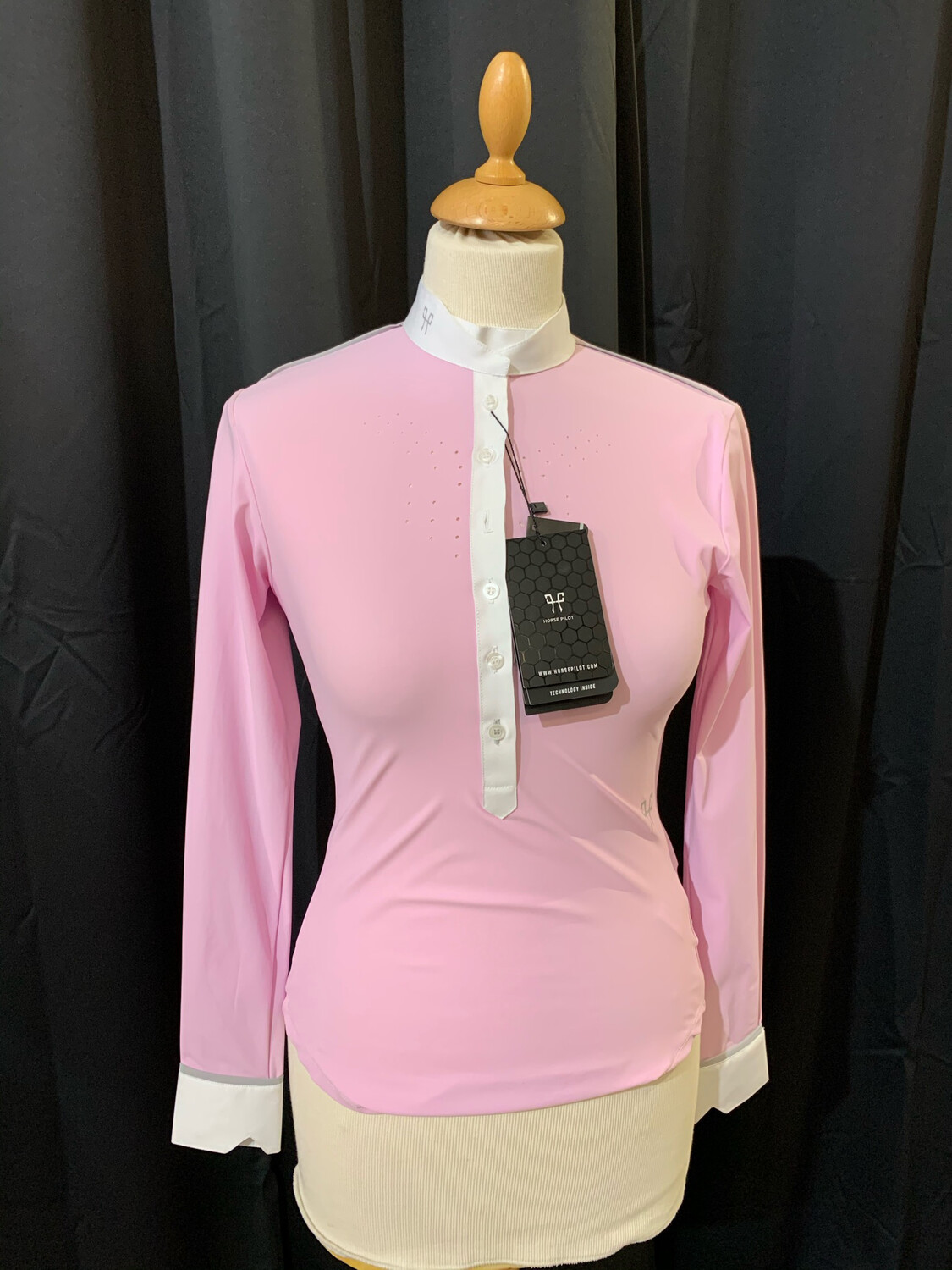 VL LOT 25 polo de concours manches longues Aerolight shirt rose XS HORSE PILOT