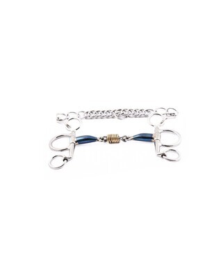 Mors Pelham petites branches double brisure blue steel et cuivre by JUMP&#39;IN