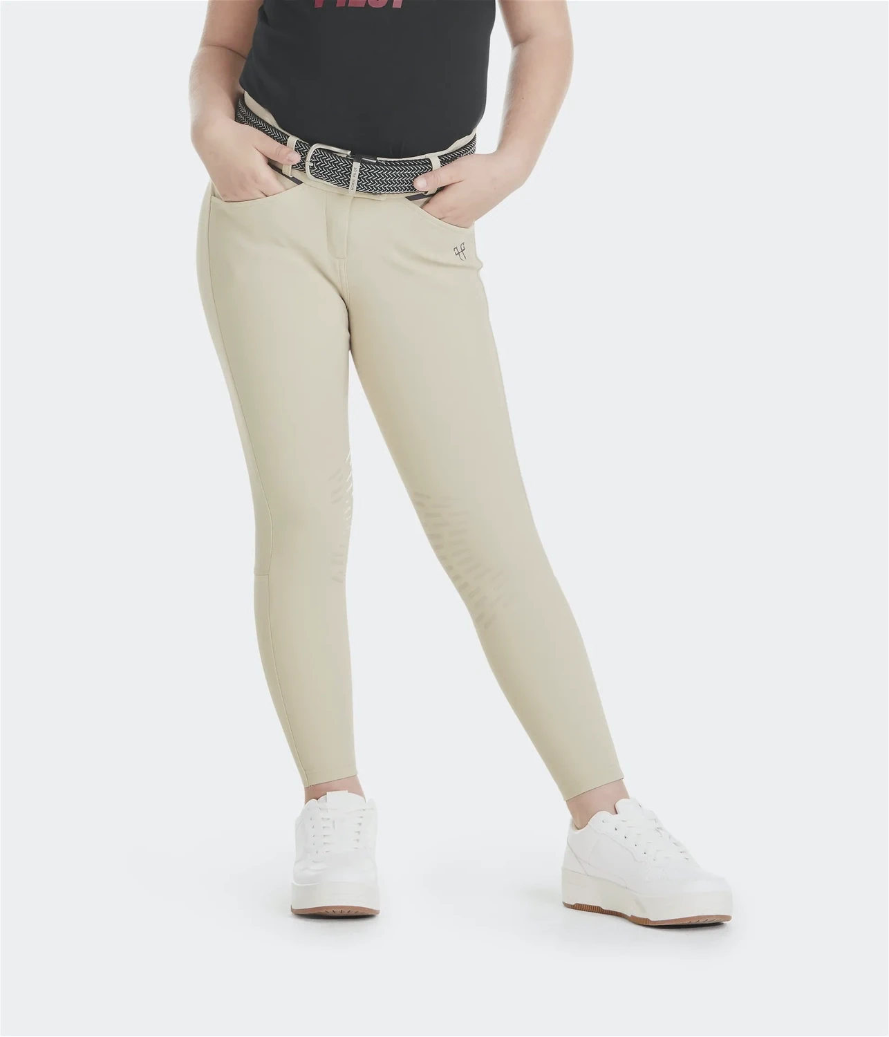 EQUILIBRE Culotte Équitation Enfant Bleu Rouge Sport (EU 140