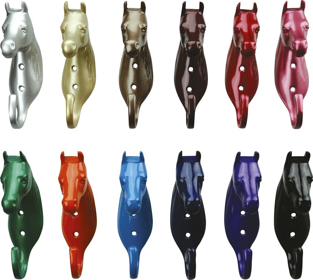 Porte bride tete de cheval, Coloris: Alu alu