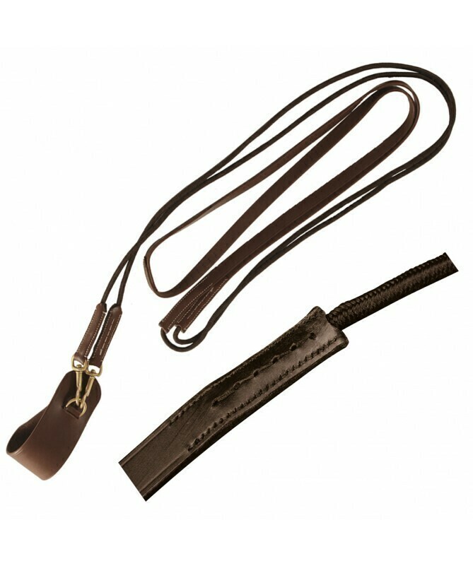 Renes Allemandes Cuir/Corde by CHETAK Renes Allemandes Cuir/Corde by CHETAK, Taille: Poney, Coloris: Marron