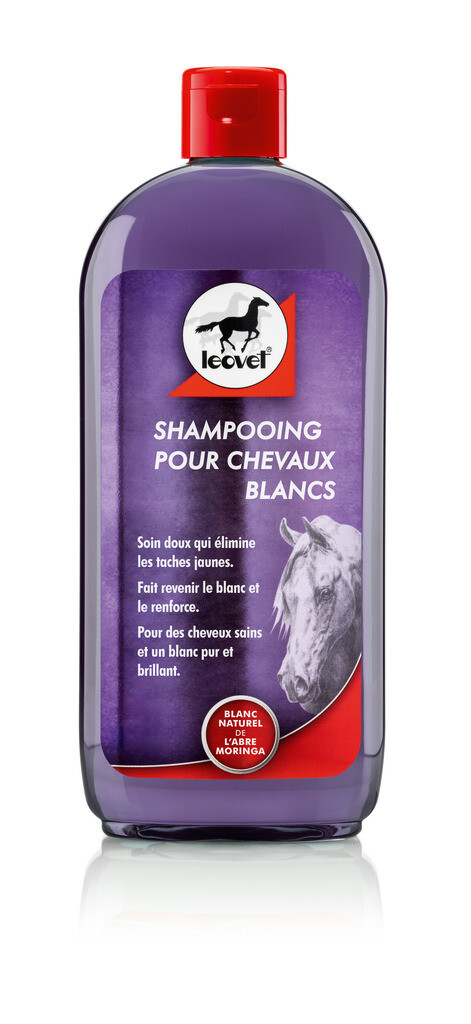 Shampoing chevaux robe blanche 500ml by LEOVET