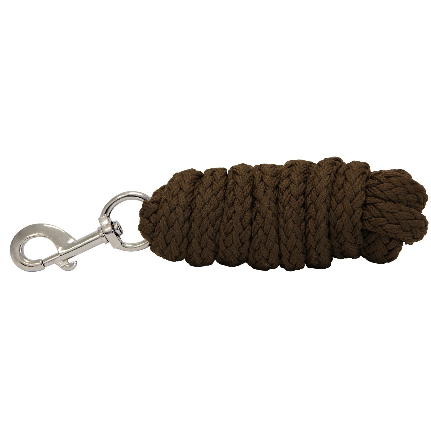 Longe tressee unie boucle blanche by CANTER, Coloris: Marron, Taille: Full