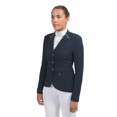 Veste Victorine Crystal Intarsia FW23 Navy Champagne by SAMSHIELD Veste Victorine Crystal Intarsia FW23 Navy Champagne by SAMSHIELD