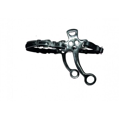 Hackamore cuir branches courtes et plates Poney by JUMP'IN Hackamore cuir branches courtes et plates Poney by JUMP'IN