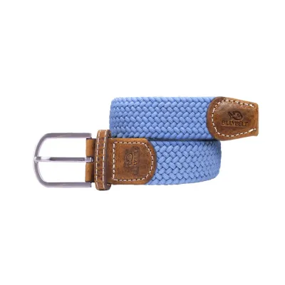 Ceinture tressee elastique Bleu alaska by BILLYBELT