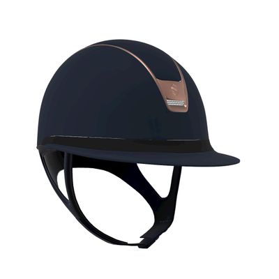 Casque MissShadowmatt Blue liseré rose gold matt by SAMSHIELD Casque MissShadowmatt Blue liseré rose gold matt by SAMSHIELD