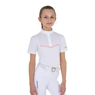 Polo fille slim fit rhinestones Manches Courtes by EQUESTRO