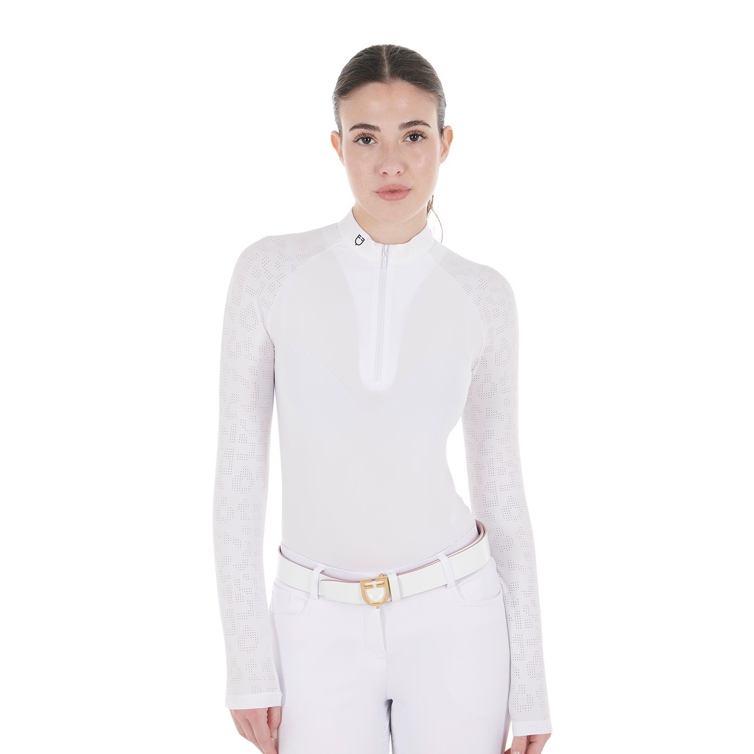 Polo de concours femme slim fit with mesh insert by EQUESTRO