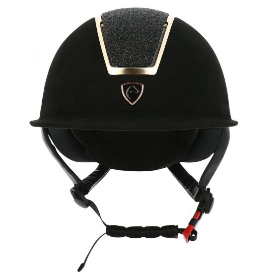 Casque Glint Lamé Noir/Or Rose by EQUITHEME
