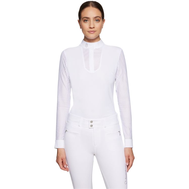 Polo de Concours Faustine by SAMSHIELD, Taille: XL, Coloris: Blanc