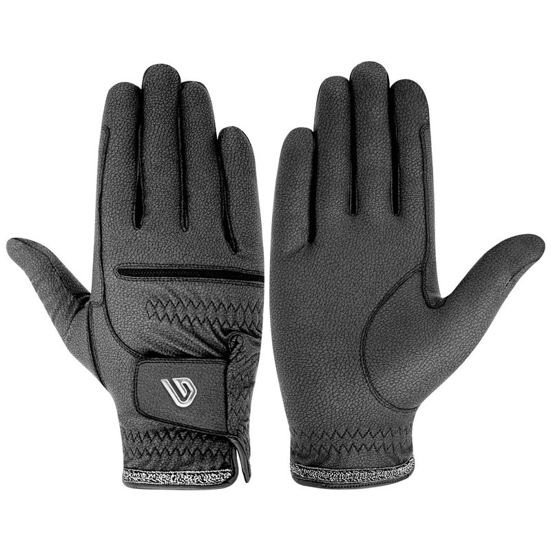 Gants Classic Diamond Noir Silver by GLOVERS