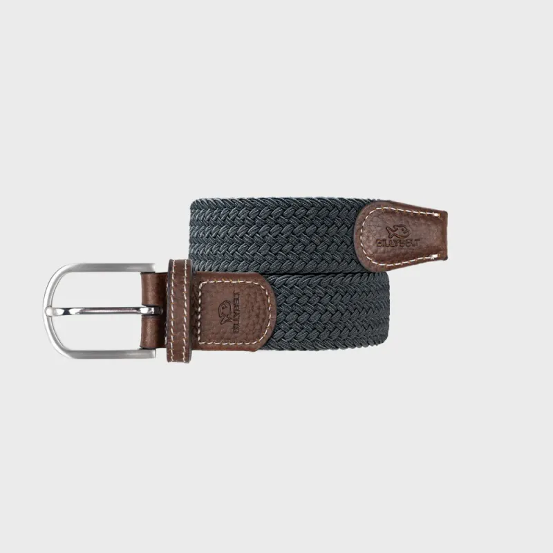 Ceinture tressee elastique Gris flanelle by BILLYBELT