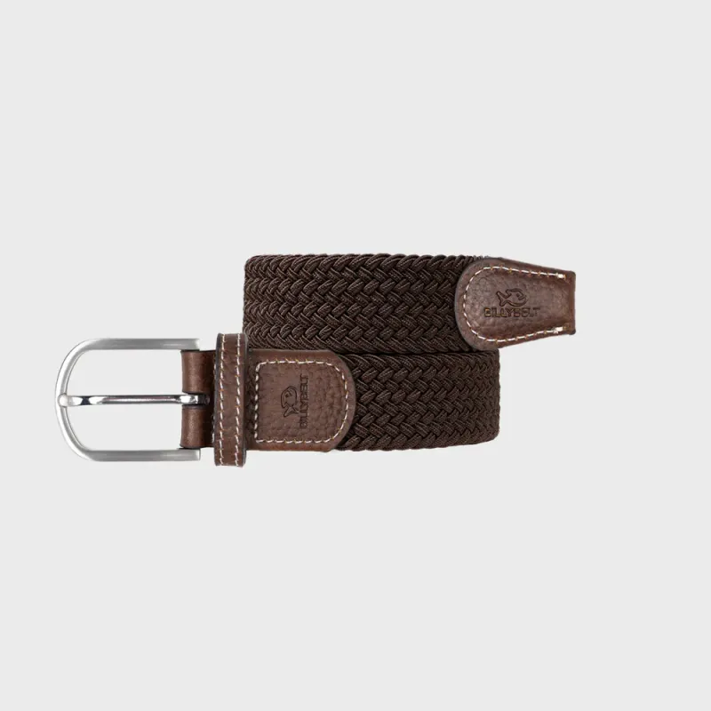 Ceinture tressee elastique Marron feuille by BILLYBELT