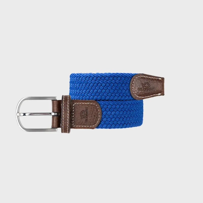 Ceinture tressee elastique Bleu grec by BILLYBELT