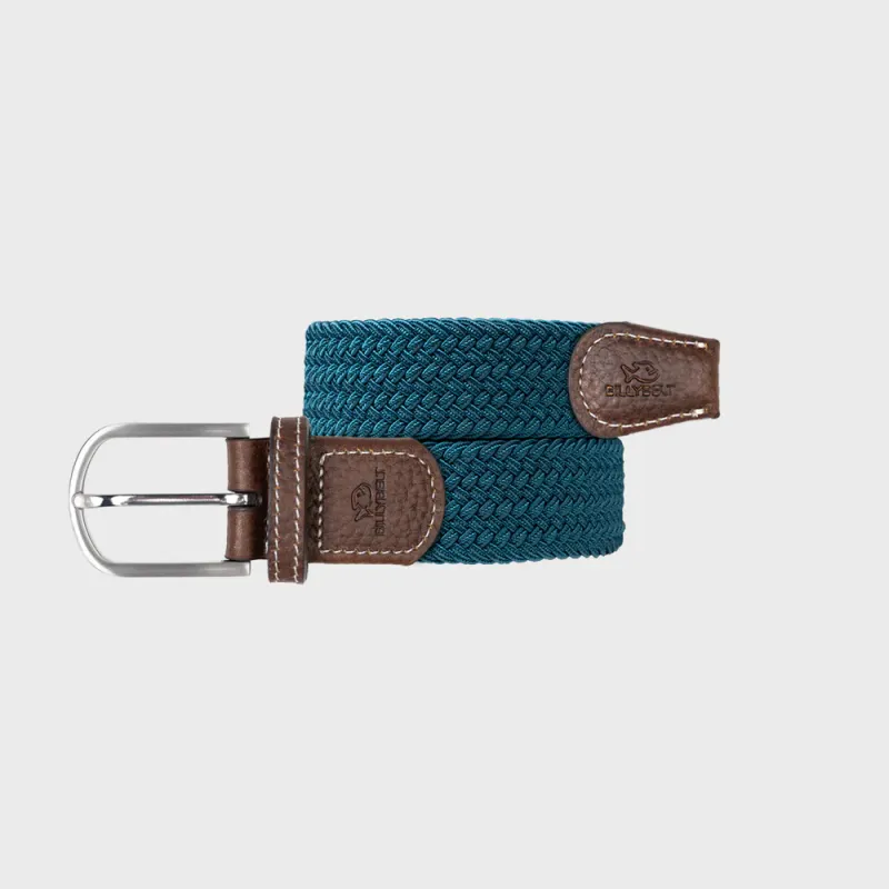 Ceinture tressee elastique Bleu caraibes by BILLYBELT