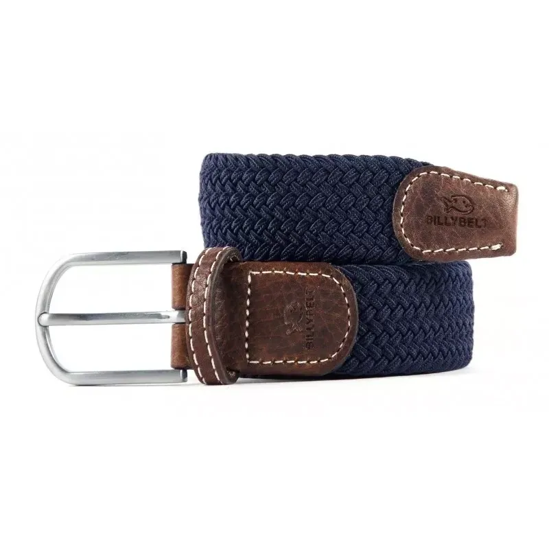 Ceinture tressee elastique Marine by BILLYBELT