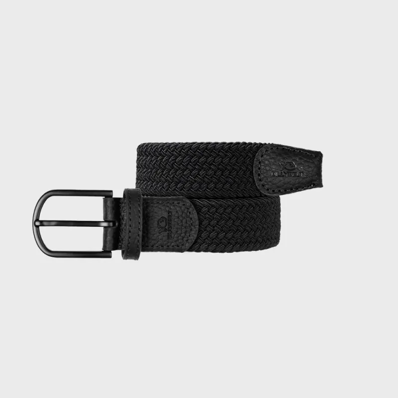 Ceinture tressee elastique All black by BILLYBELT