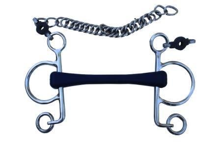 Mors Pelham droit caoutchouc souple petites branches by JUMP&#39;IN