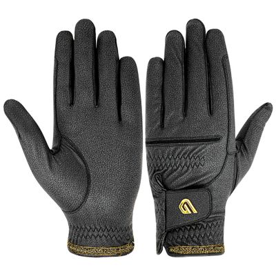 Gants Classic Diamond Noir Gold by GLOVERS