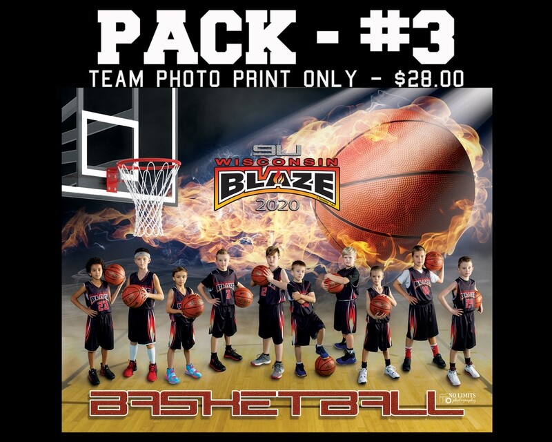 PACK #3B -  8X10 Team Photo Print Only