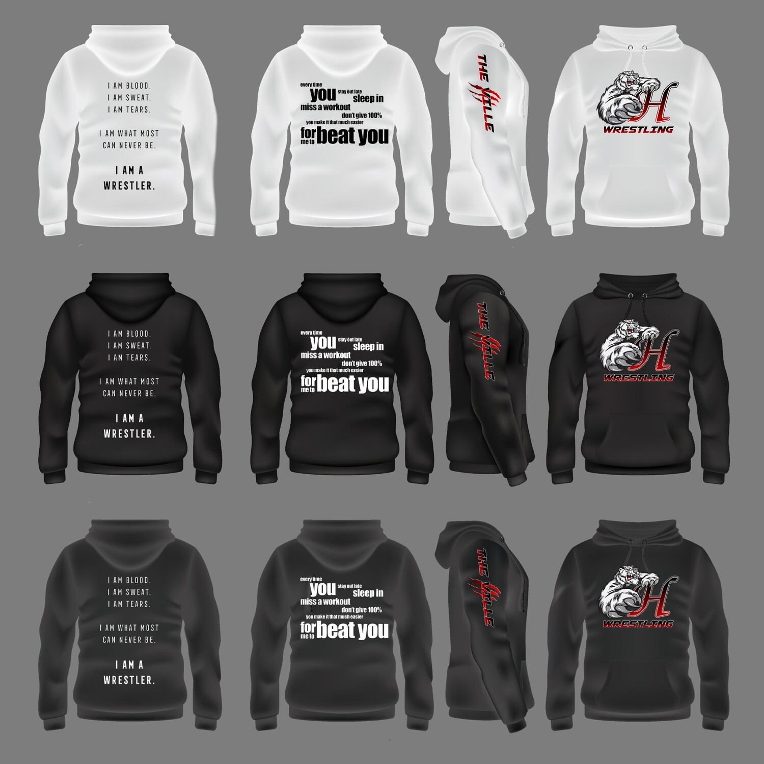 Sport-Tek Polyester Hoodies, Men & Unisex Sizes, Front Graphic Included, Mix & Match Graphics Sport-Tek Polyester Hoodies, Men & Unisex Sizes, Front Graphic Included, Mix & Match Graphics