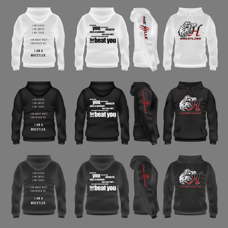 Sport-Tek Polyester Hoodies,
Men & Unisex Sizes,
Front Graphic Included,
Mix & Match Graphics