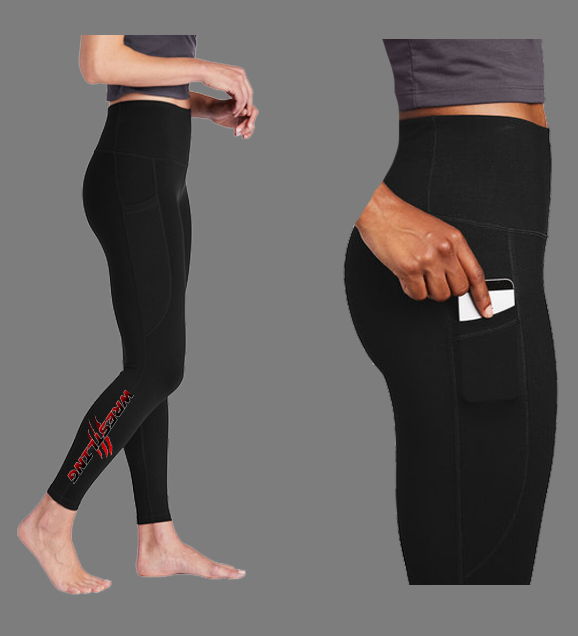 Ladies Sport-Tek High Rise 7/8 Legging, Standard Calf Graphic Included Ladies Sport-Tek High Rise 7/8 Legging, Standard Calf Graphic Included