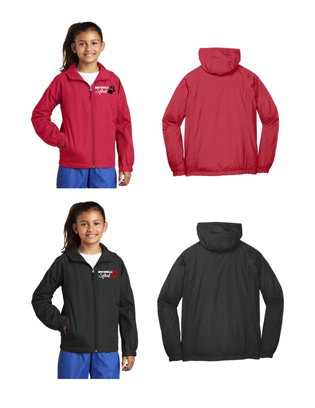 Sport-Tek Youth SOLID PBFP Embroidered HOODED Raglan Jacket