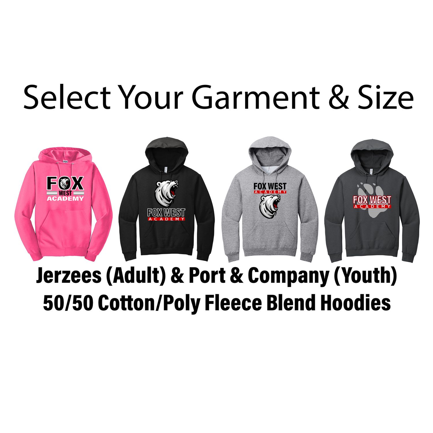 Hoodies - Port &amp; Co. - $30 YOUTH SIZES - Jerzees $35+ADULT SIZES