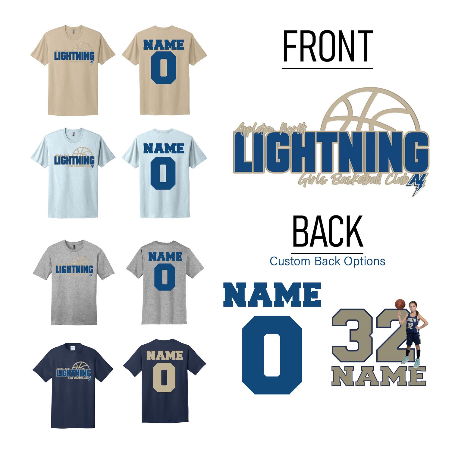 Appleton North Basketball T-Shirt Design 1