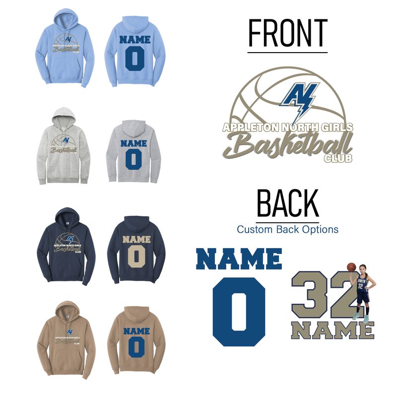 Appleton North Basketball Hoodie Design 2