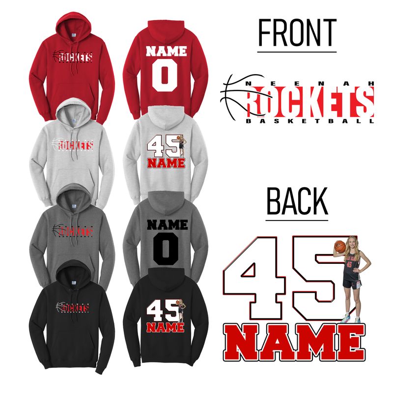 Neenah Hoops Hoodie Design 1