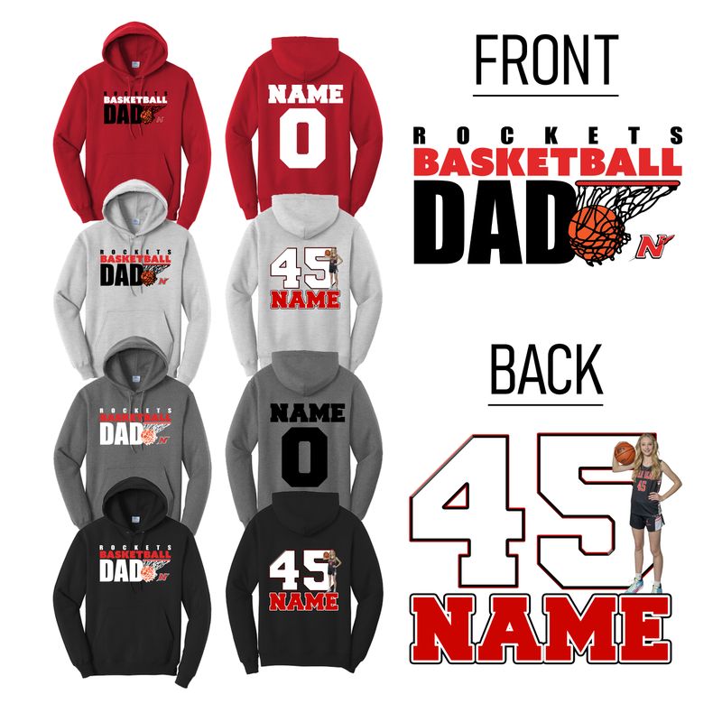 Neenah Basketball Dad Hoodie