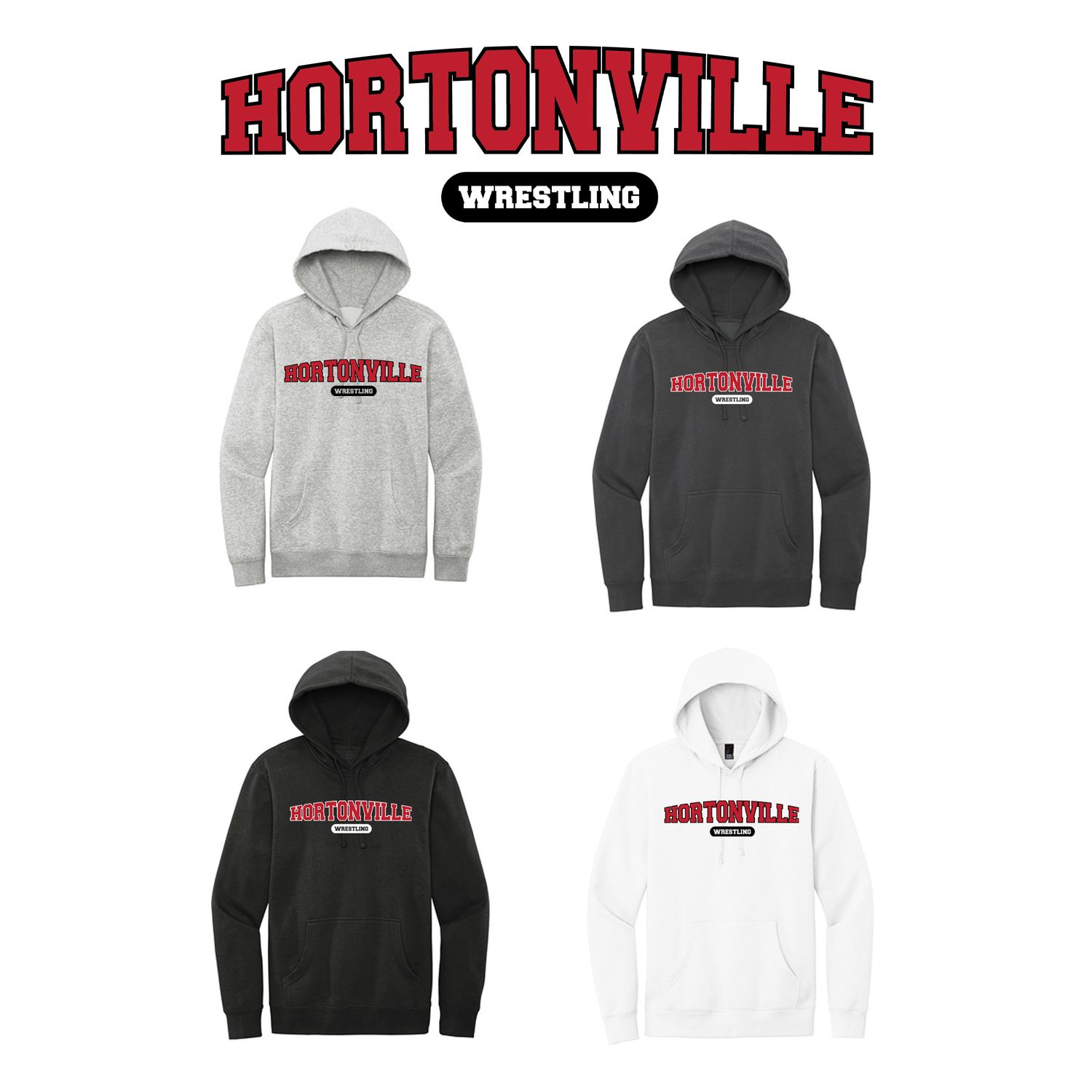 HORTONVILLE WRESTLING Design 1 Hoodie