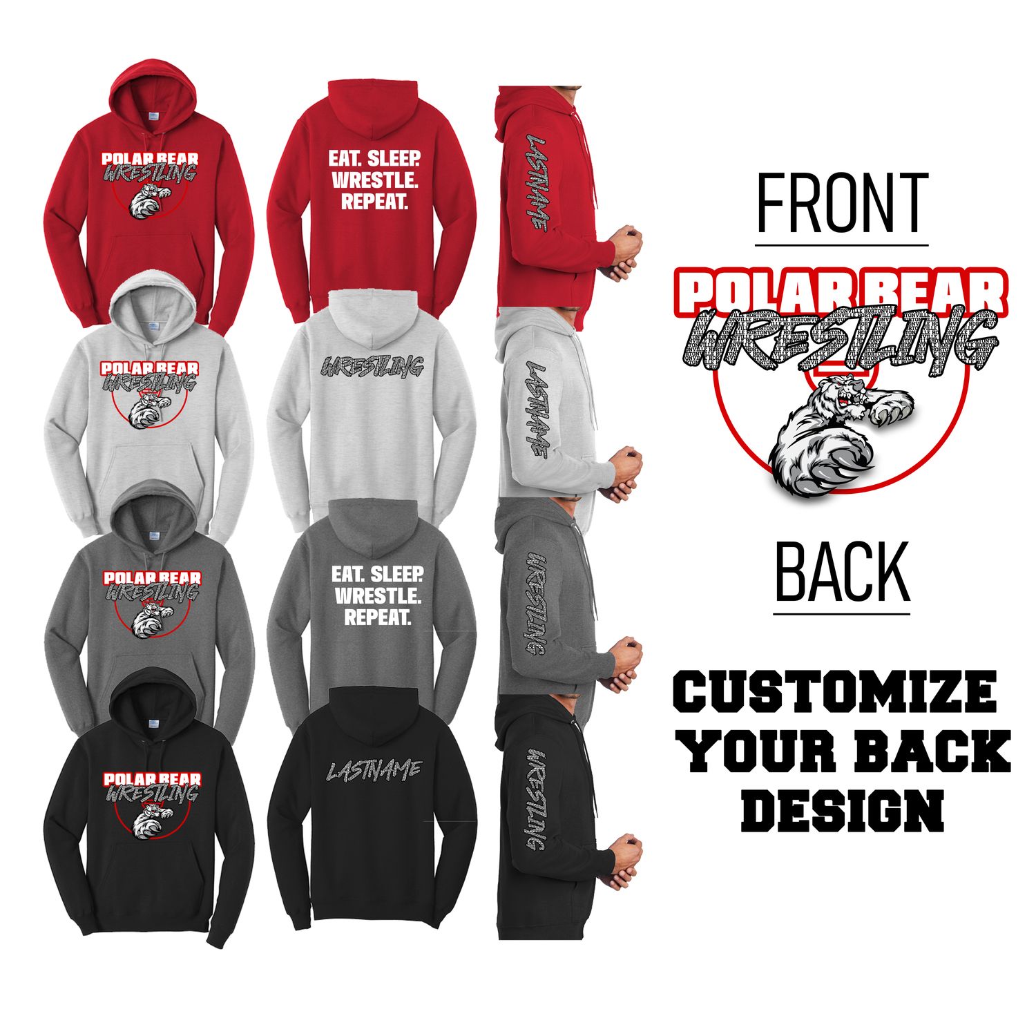 HORTONVILLE WRESTLING Design 2 Hoodie
